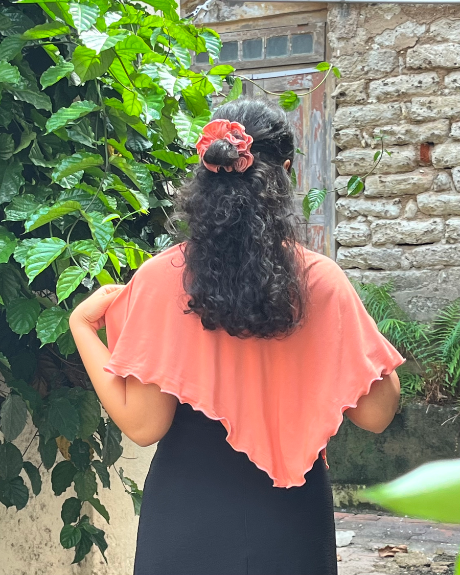 Flower scrunchie Peach