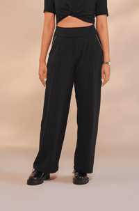 Buy Black Pleated Trousers Online | Pleat Pants - Sensing Your Skin