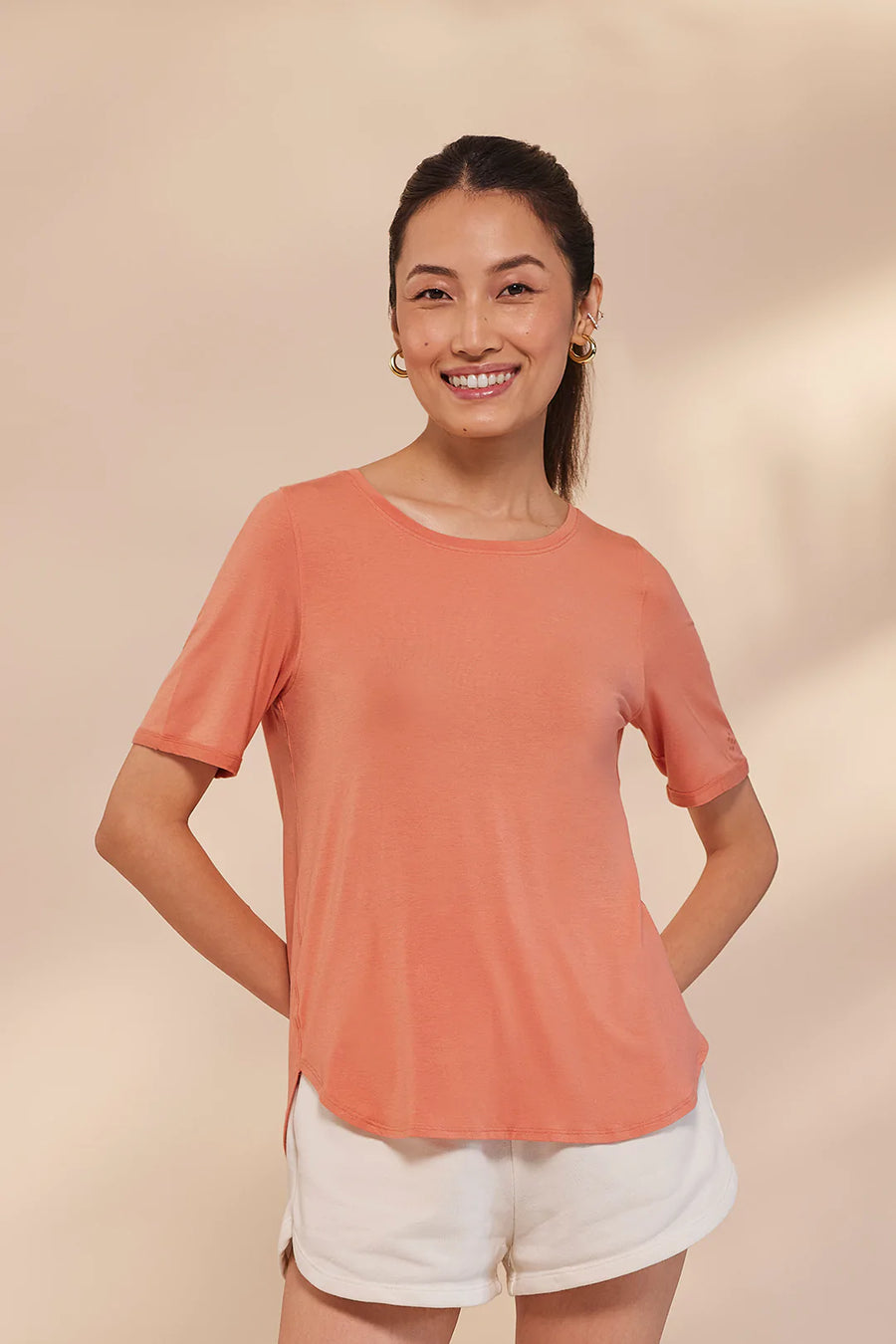 Free & Fluid T-shirt Peach - Sensing